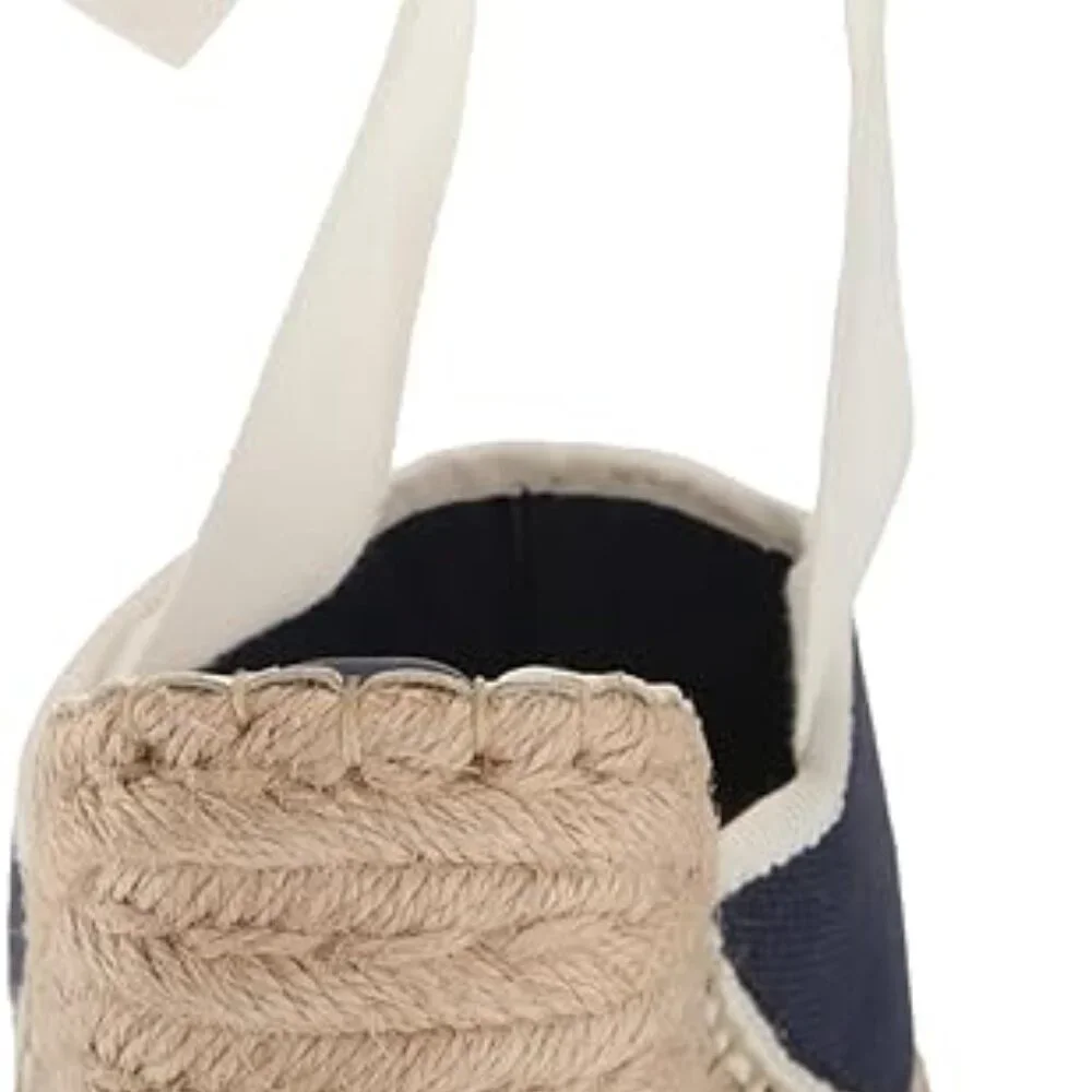 Franco Sarto Women's Sierra Lace Up Espadrille Wedges Navy Sandal NWOT sz 7.5